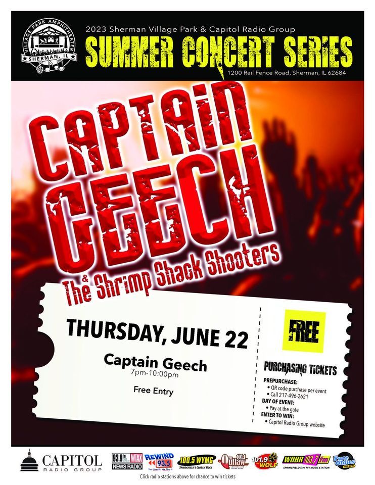 CAPTAIN GEECH & THE SHRIMP SHACK SHOOTERS FREE CONCERT EVENT, Sherman