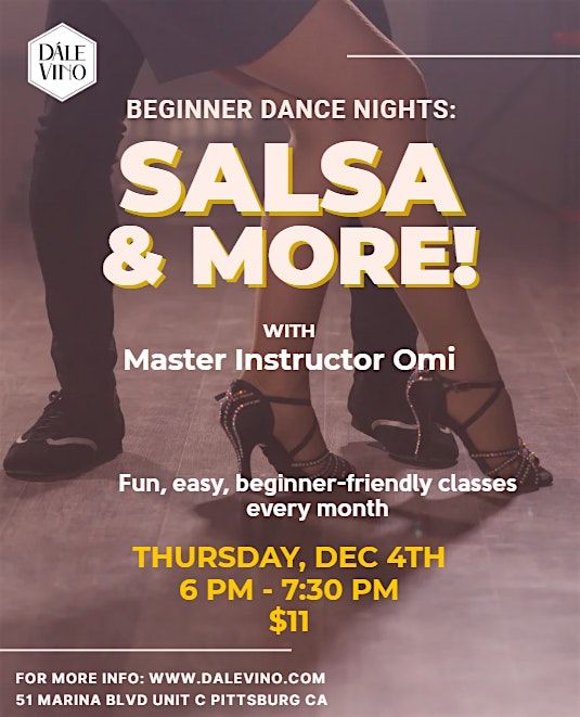 Salsa Nights with Master Instructor Omi at Dále Vino | Event in Pittsburg | AllEvents