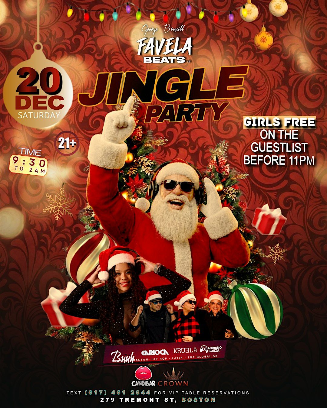Favela Beats @ Jingle Party, 20 December | Event in Boston | AllEvents