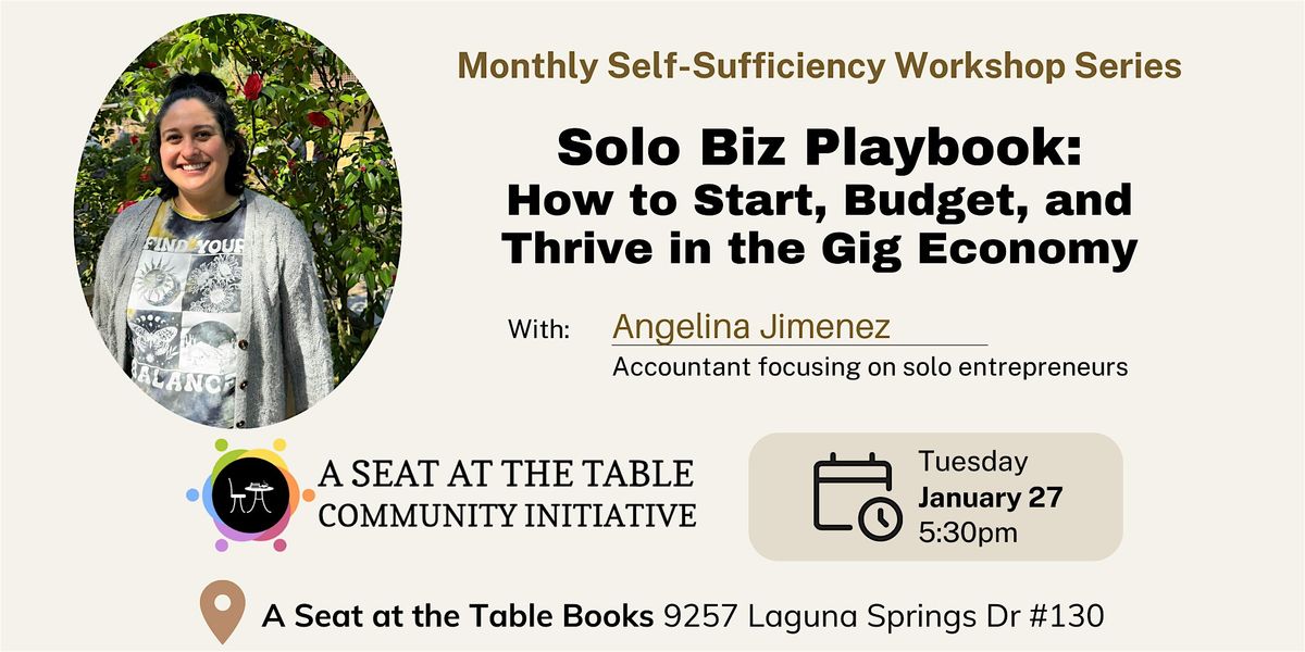 Self-Sufficiency Workshop: Solo Biz Playbook, 27 January | Event in Elk Grove | AllEvents