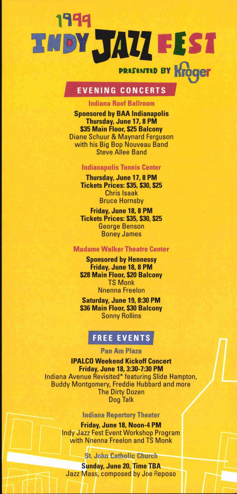 Indy Jazz Fest at Everwise Amphitheater at White River State Park, 20 September | Event in Indianapolis | AllEvents