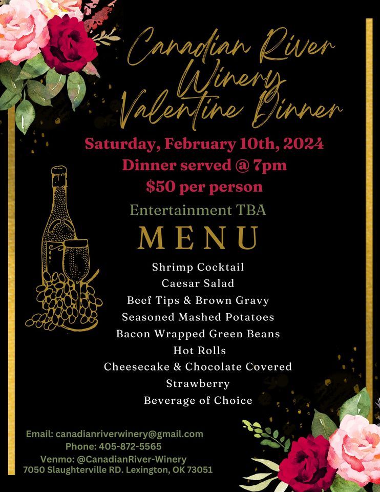 Canadian River Winery 2024 Valentine Dinner , Canadian River Winery