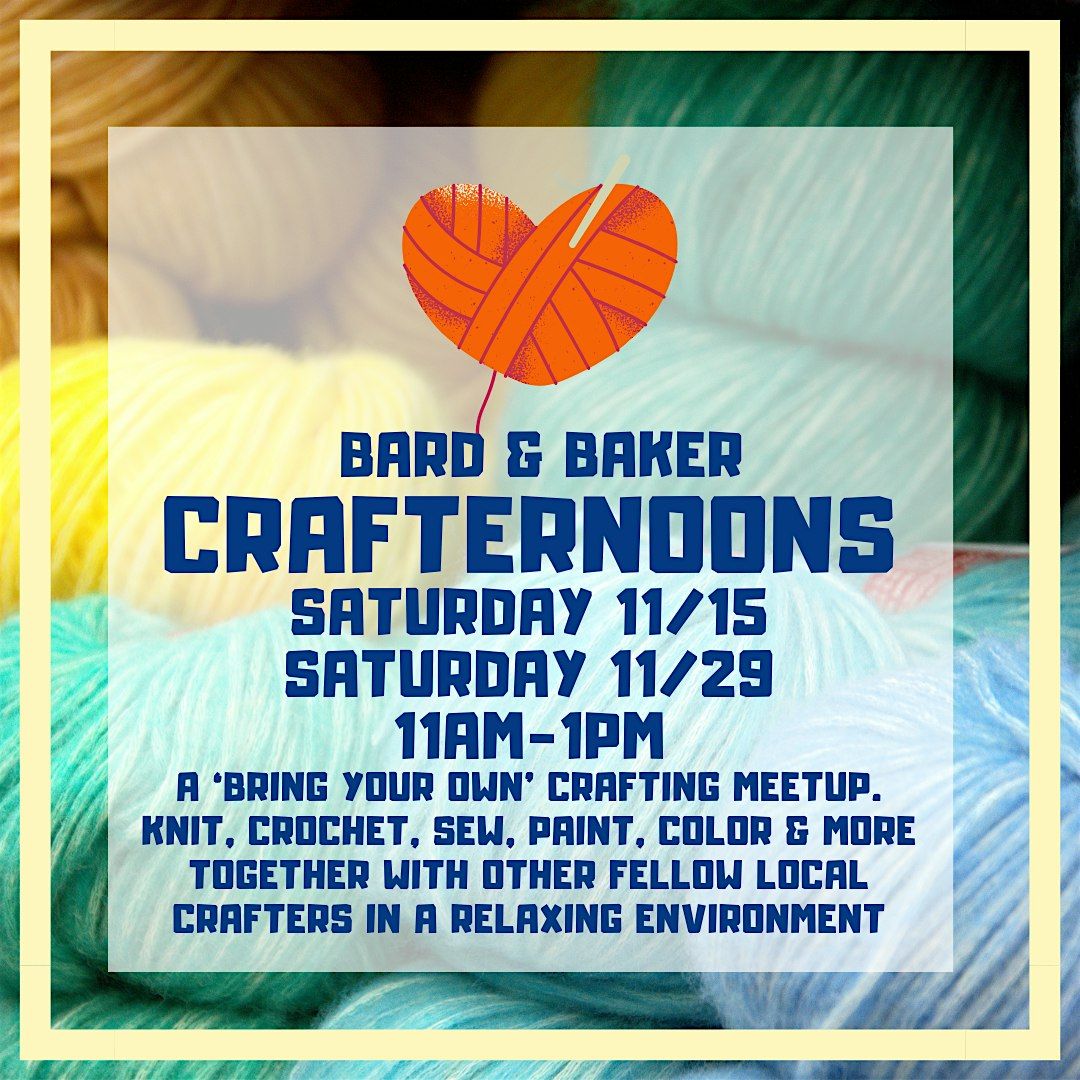 Crafternoons in The Cottage Crafting Meetup at Bard & Baker, 29 November | Event in Troy | AllEvents