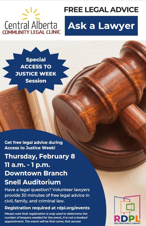 AskALawyer Red Deer Library, Downtown Branch , Red Deer Public