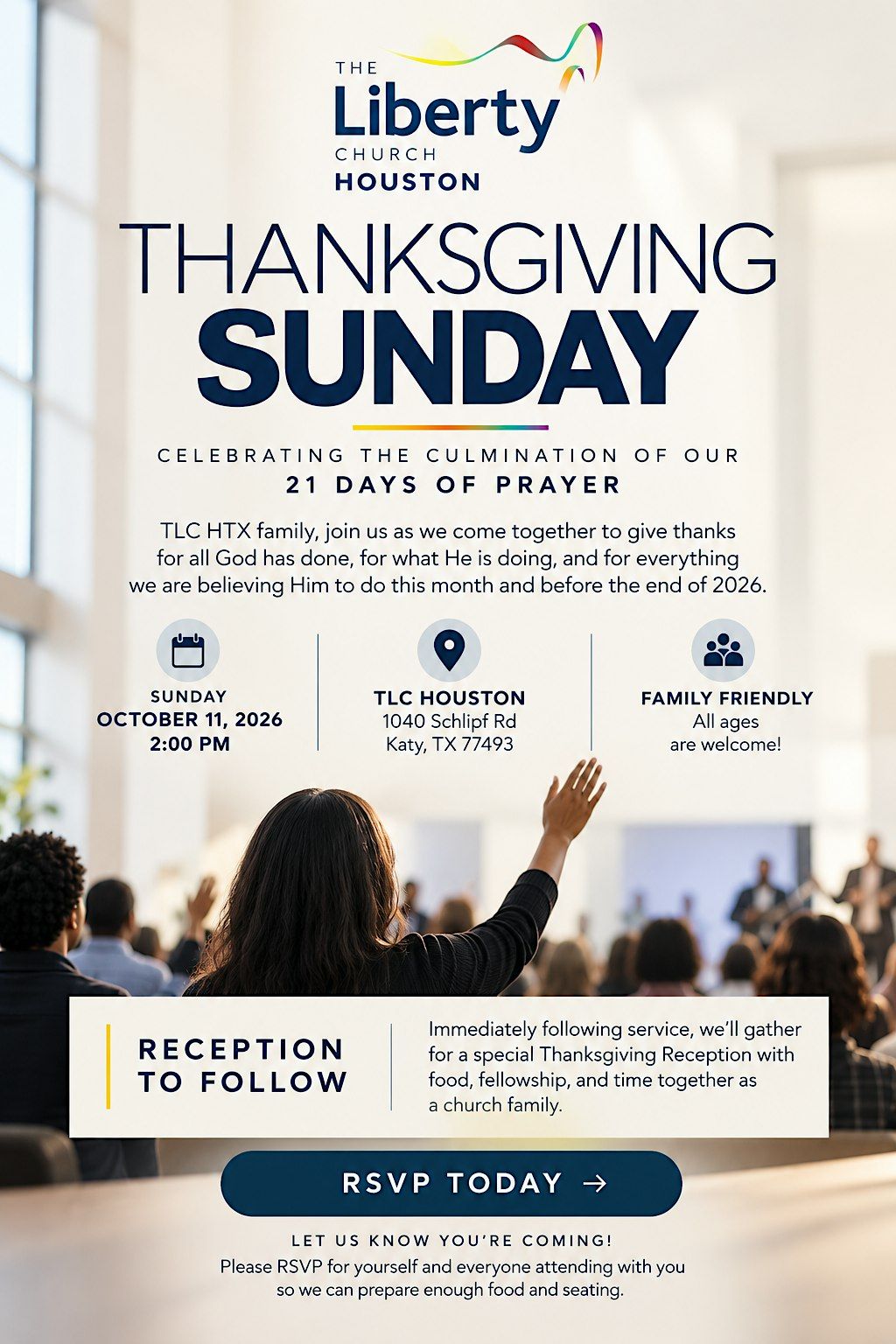 TLC HTX THANKSGIVING SUNDAY, The Katy Gardens, 11 October 2026