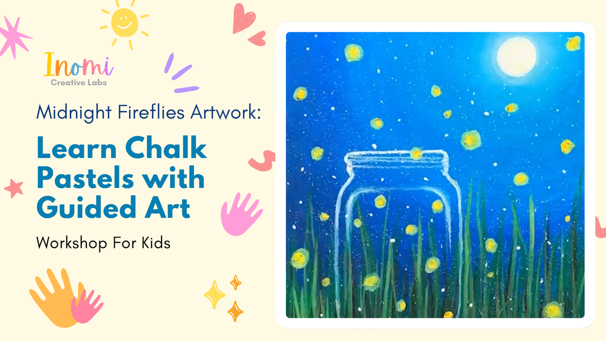 Midnight Fireflies Artwork: Learn Chalk Pastels with Guided Art, 30 November | Event in Gurgaon | AllEvents