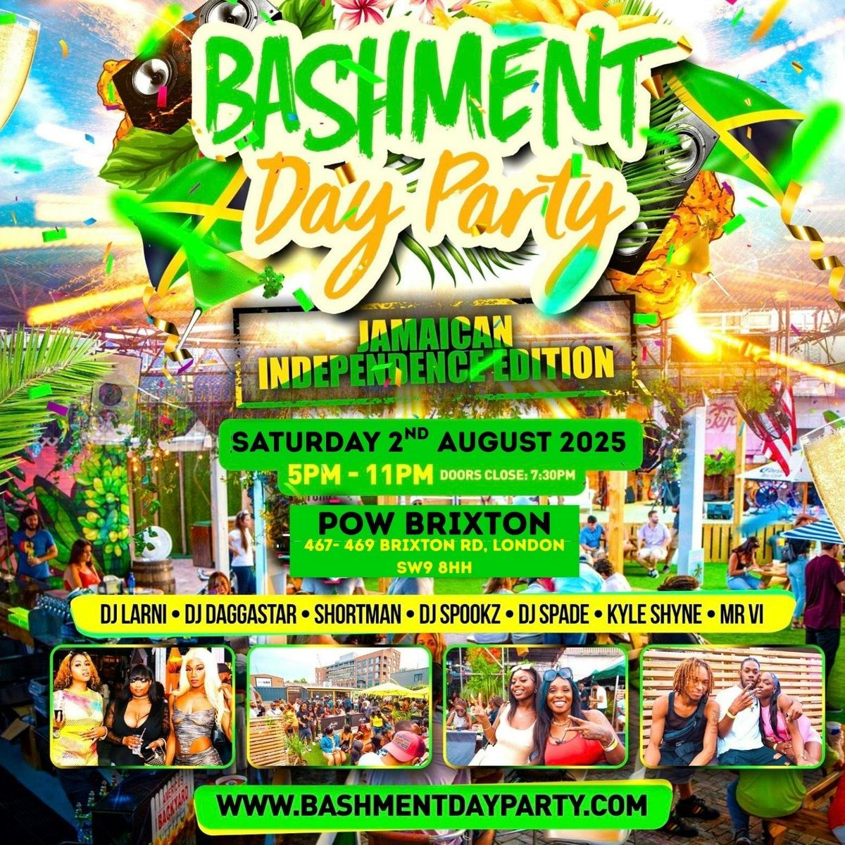 BASHMENT DAY PARTY - London's Biggest Rooftop Day Party (Jamaican Independence Edition), 2 August | AllEvents