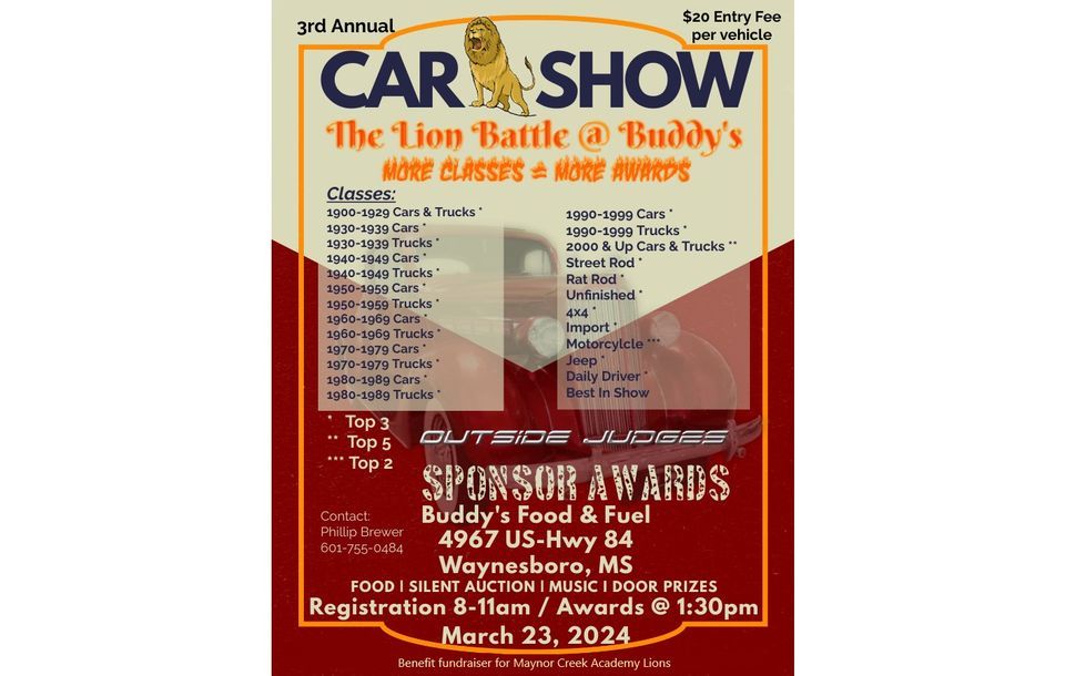 MCA Car Show Buddys Food and Fuel, Buddy's Food and Fuel, Waynesboro