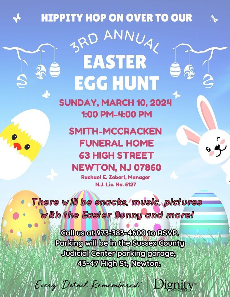3rd Annual Easter Egg Hunt, 63 High Street, Newton, NJ, 10 March 2024