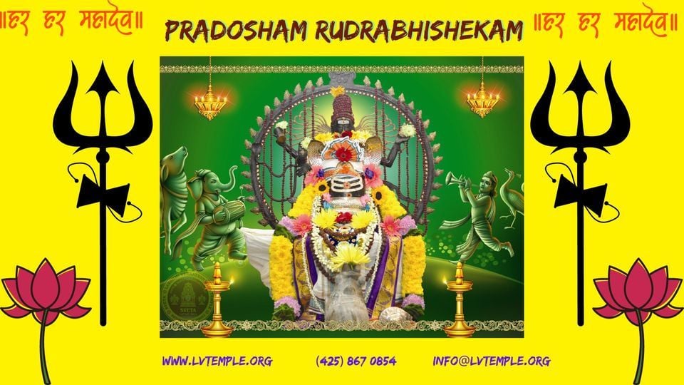 Pradosham Rudrabhishekam, SVETA LV Temple, Redmond, January 8 2025