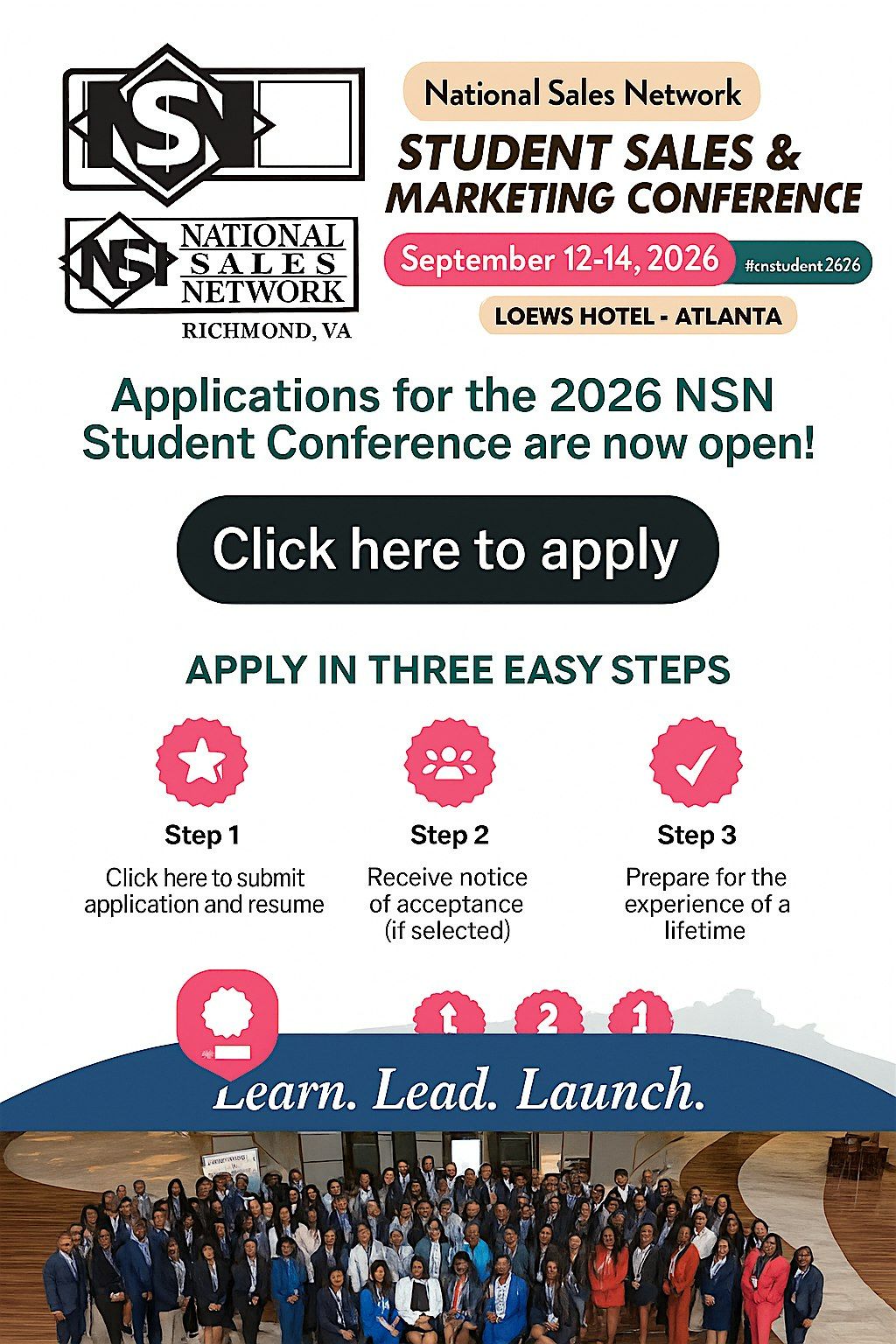 NSN 2026 Student Sales & Marketing Conference – Launch Your Career, 12 September | Event in Atlanta
