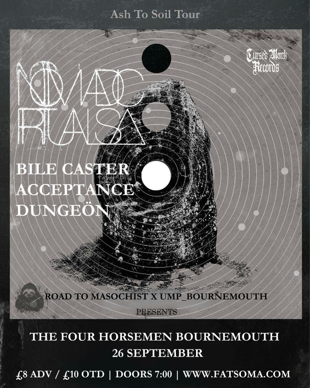 Nomadic Rituals, Bile Caster, Acceptance, Dungeön, 26 September | Event in Bournemouth | AllEvents