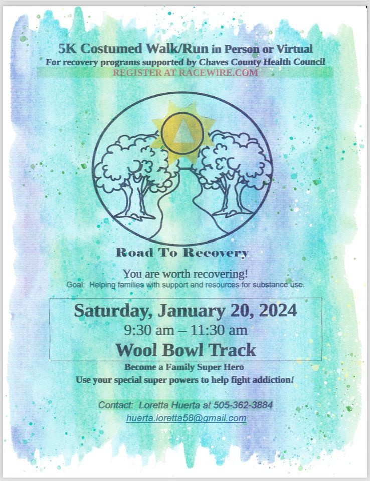 Road to Recovery Roswell 5k Walk/Run, Wool Bowl, Roswell, January 20