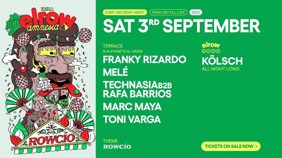 elrow Amnesia Ibiza - El Rowcio, Amnesia Ibiza, September 3 to September 4 | AllEvents.in