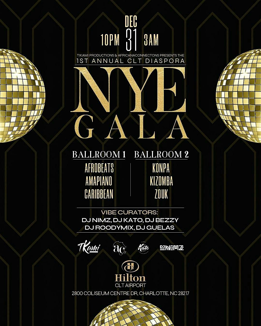 1ST ANNUAL AfricanaConnections CLT Diaspora NYE GALA 2025, 31 December | Event in Charlotte | AllEvents