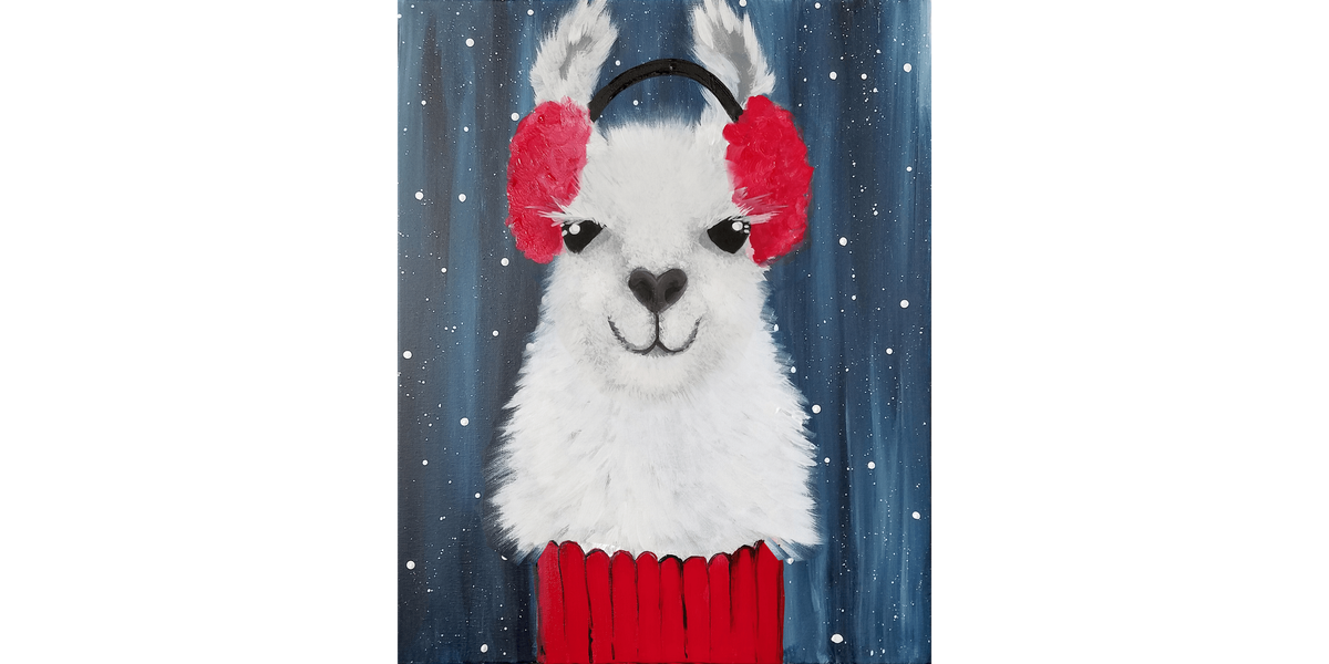 Yep, it's a Llama in a Turtleneck - Paint and Sip in Boston | Classpop!™, 28 December | Event in Lexington