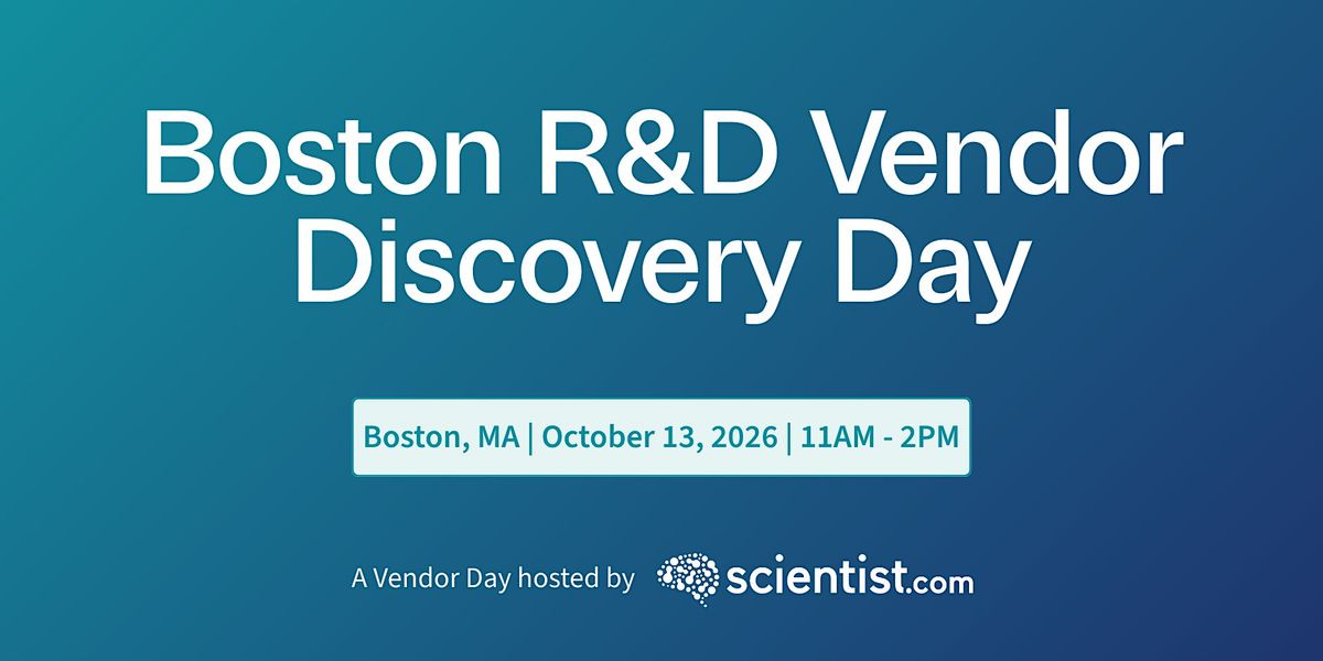Scientist.com Vendor Discovery Day Boston 2026, Catalyst Restaurant ...