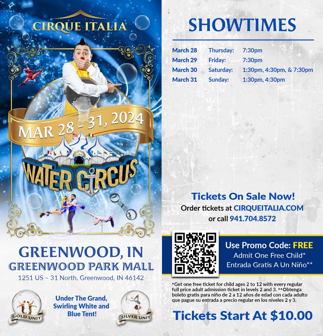 Cirque Italia - Water Circus at Briarwood Mall, 16 May | Event in Ann Arbor | AllEvents