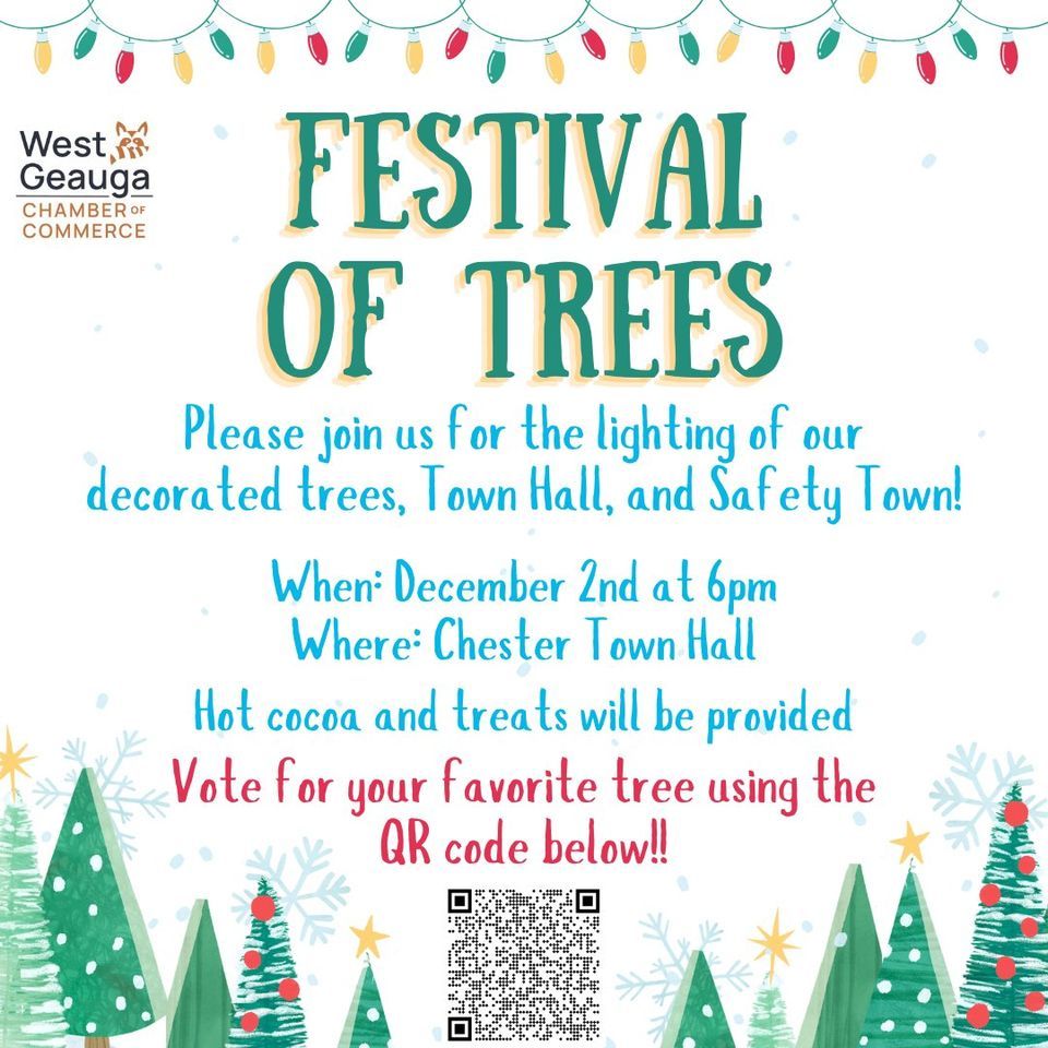 Festival of Trees Lighting Ceremony, Chester Township Hall, Chesterland