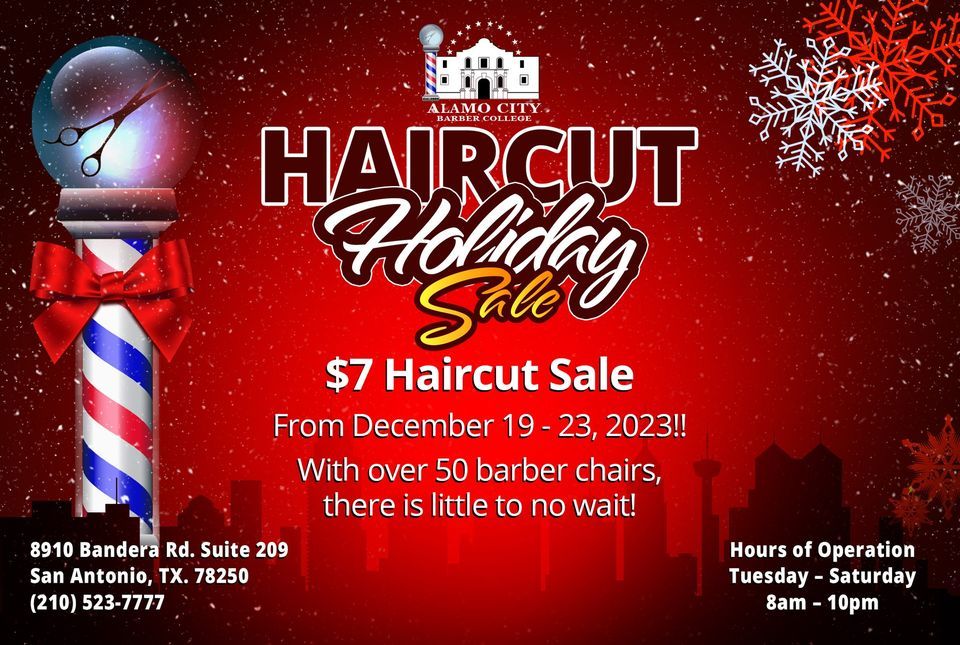 Haircut Holiday Sale, 8910 Bandera Rd, San Antonio, TX 782502500