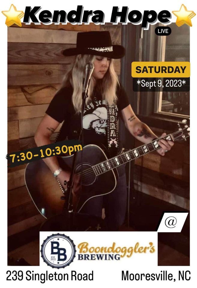 Kendra Hope Music, Boondoggler’s Brewing Company, Mooresville