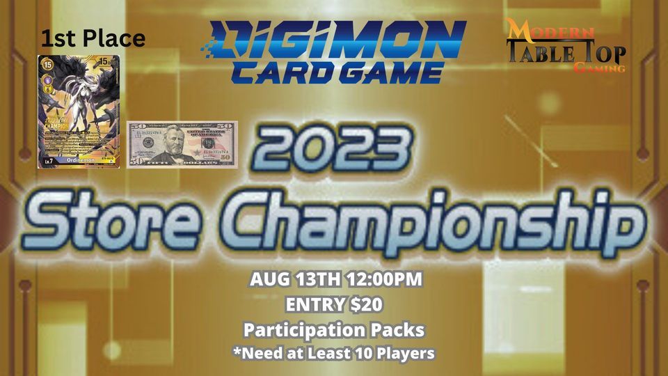 Digimon Store Champioship (Wave 2), Modern Table Top Gaming, Chester