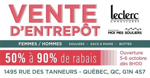 entrepot chaussure quebec