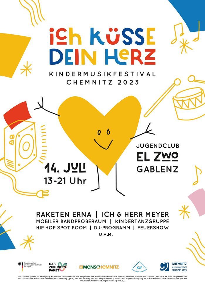 Ich küsse dein Herz Kinderfestival im ElZwo mit Mobiler Kinderproberaum und Bill’s Receipt
