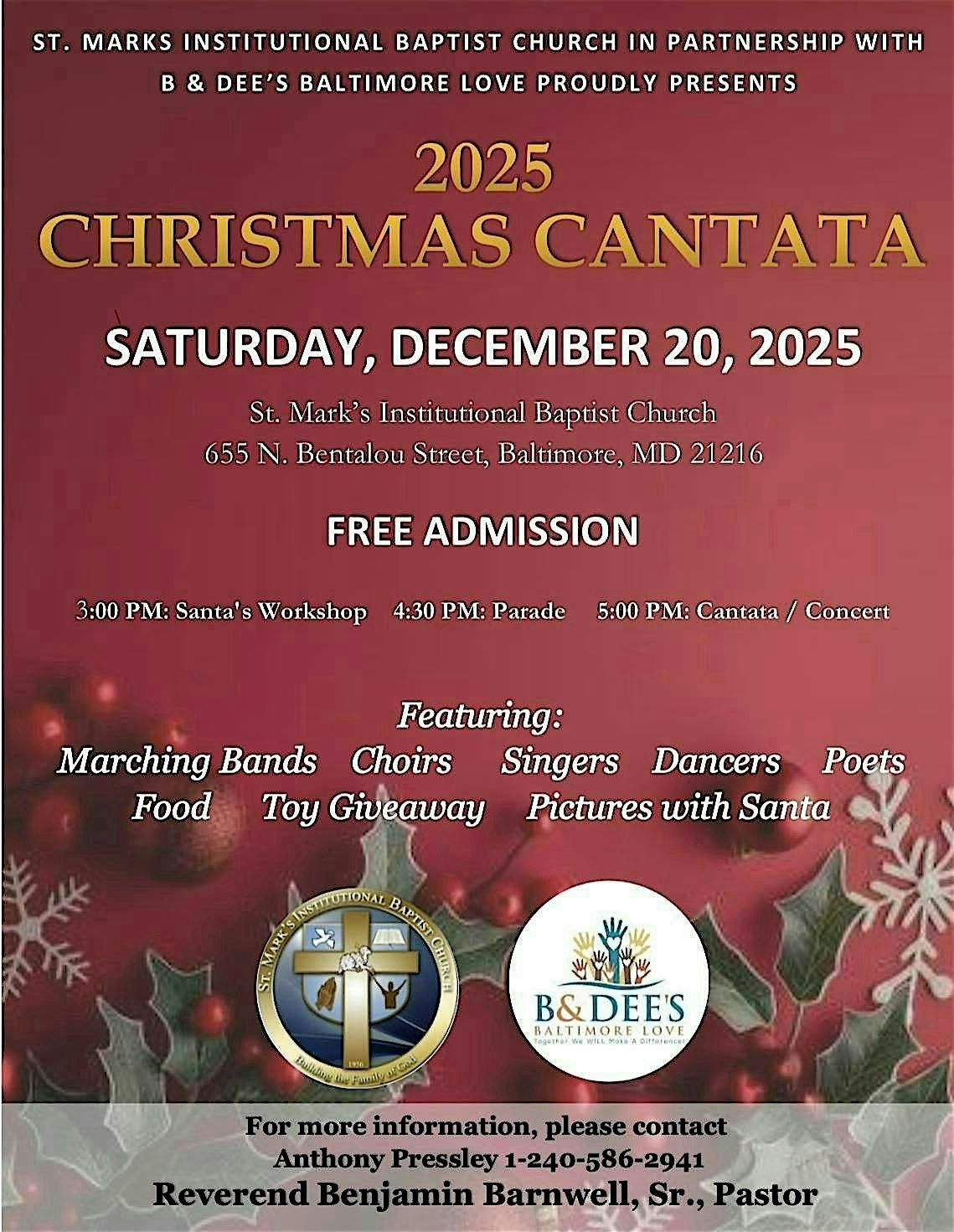 Christmas Cantata, 20 December | Event in Baltimore | AllEvents