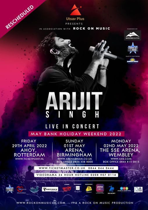 Arijit Singh Live In Holland 2022 Rotterdam Ahoy April 29 2022 Allevents In Mezcal Festival 2022