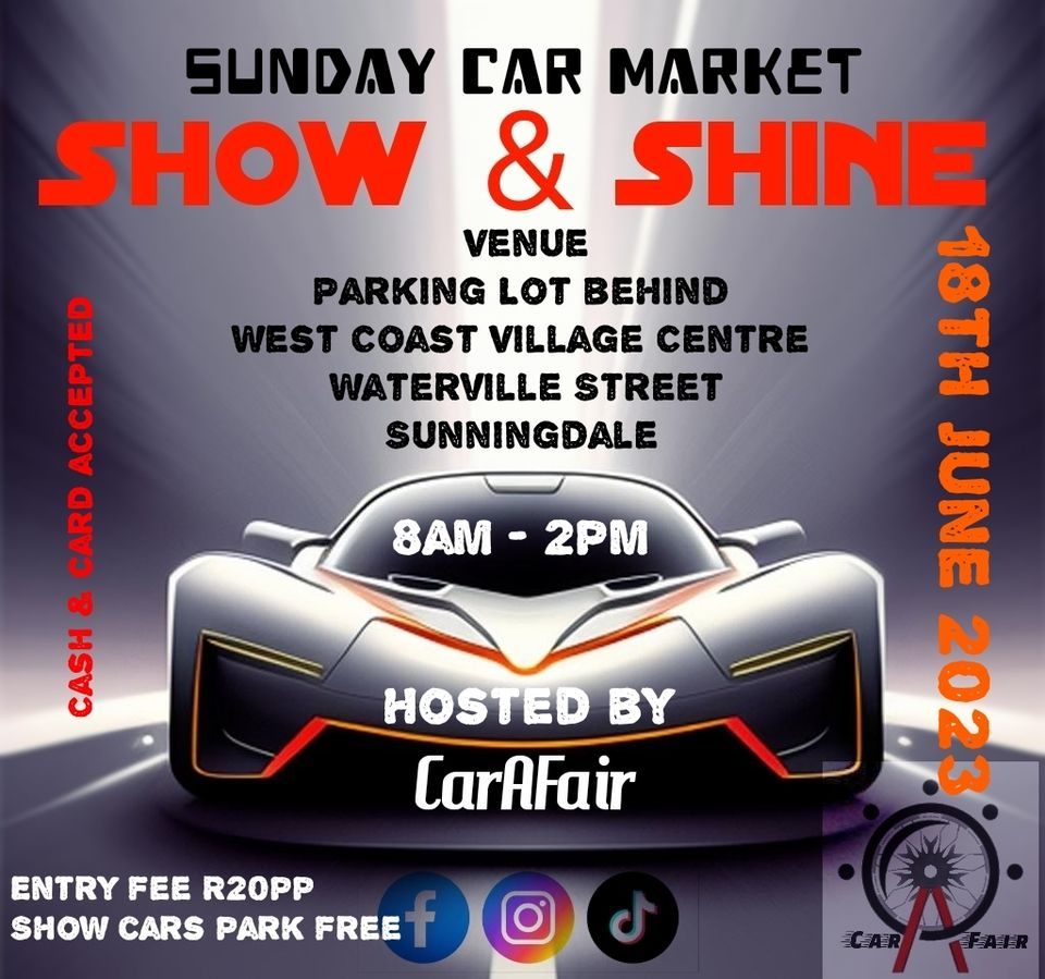 Fathers day Show & Shine Car Market , CarAFair, Waterville Street