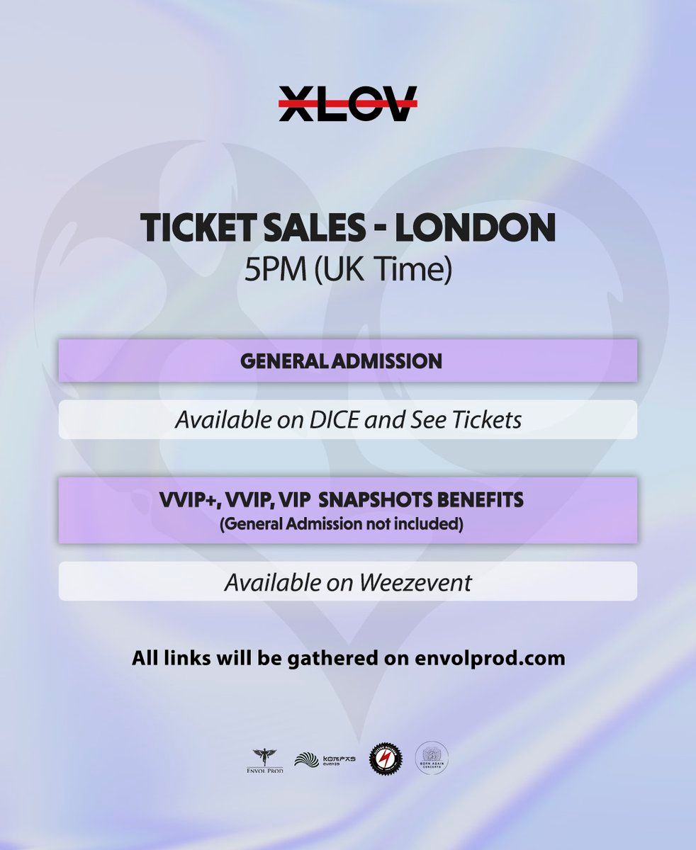 XLOV London Tickets, 8 February | Event in London | AllEvents