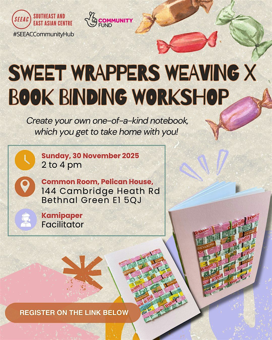 Sweet Wrappers Weaving X Bookbinding Workshop, 30 November | Event in London | AllEvents