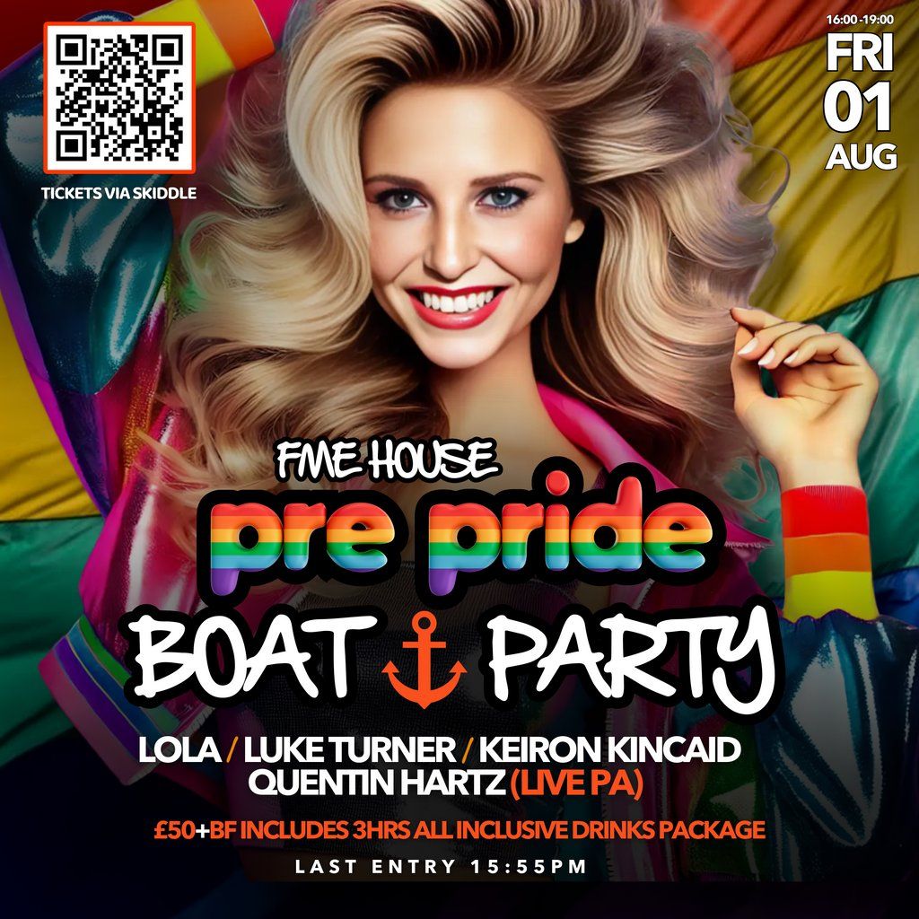 FME HOUSE Pre Pride Boat Party, 1 August | Event in Brighton | AllEvents