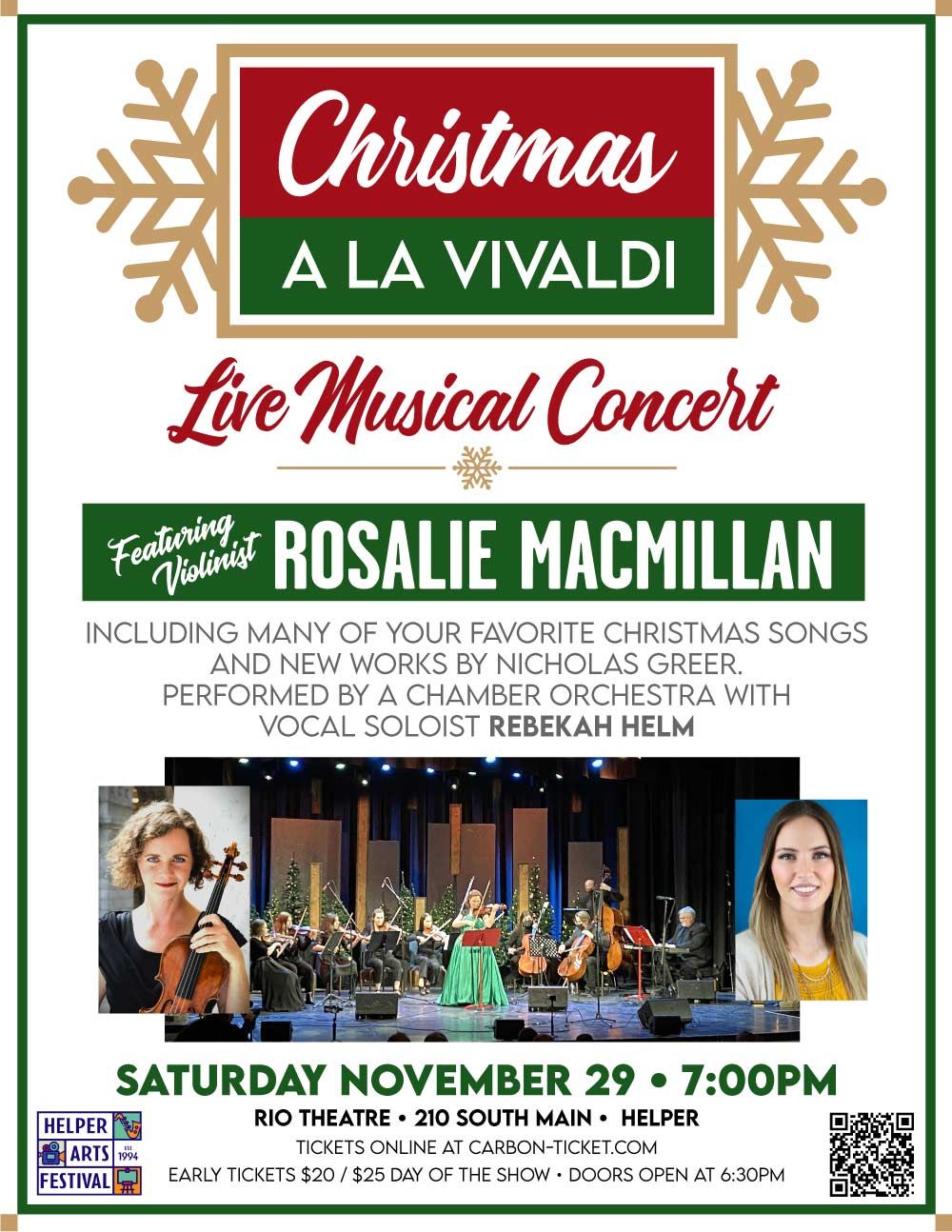 Christmas A La Vivaldi at Heritage Center Theater, 6 December | Event in Cedar City | AllEvents