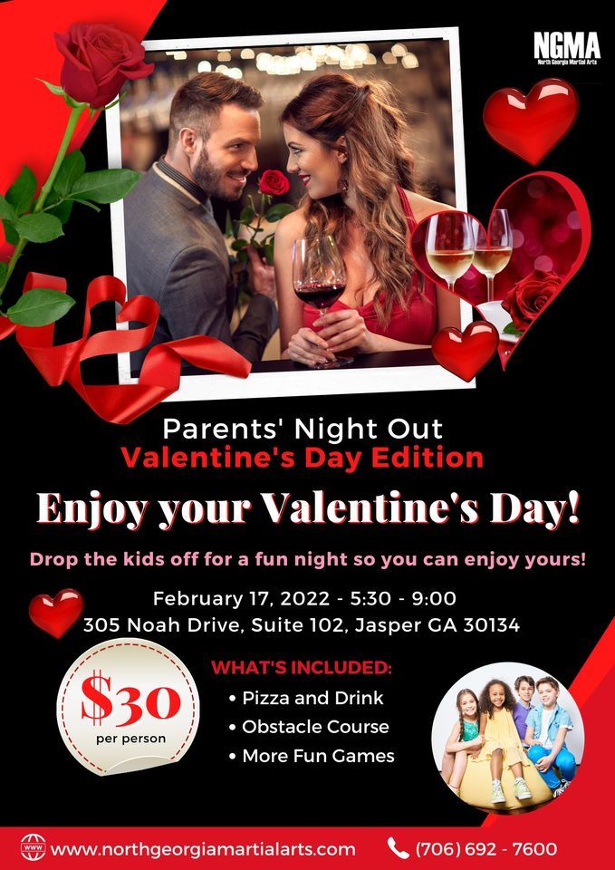 Valentines Day Parents Night Out, North Martial Arts, Jasper
