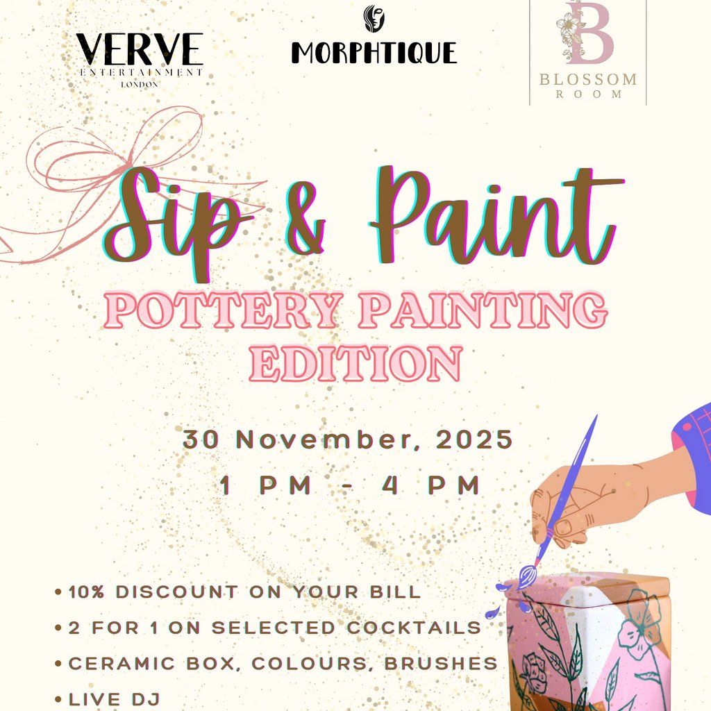 Sip & Paint Party - Pottery Painting Edition - Milton Keynes, 30 November | Event in Milton Keynes | AllEvents