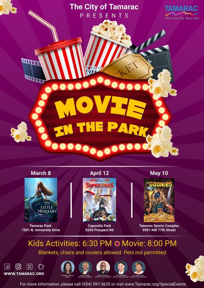 Movie in the Park, Tamarac Park, 8 March 2024 AllEvents.in