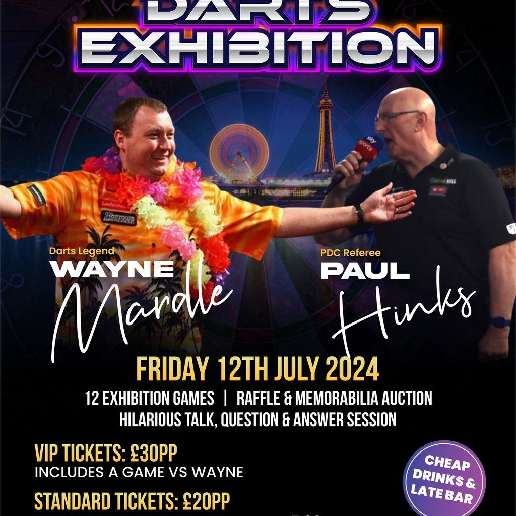 Wayne Mardle darts exhibition, The Talbot Ltd, Blackpool, July 12 2025