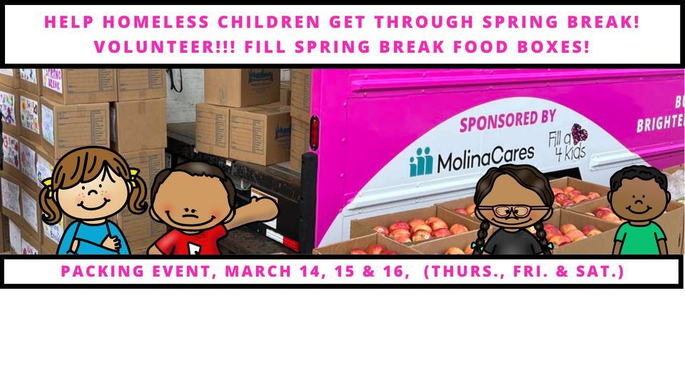 VOLUNTEER: Fill Spring Break Food Boxes! Benefiting Local Homeless ...