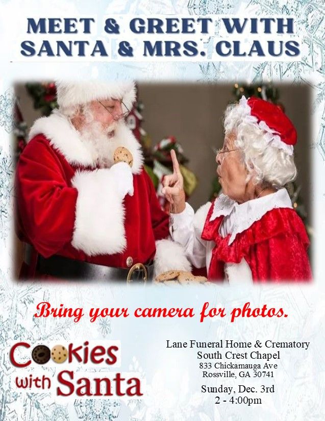 Meet & Greet with Santa & Mrs. Claus, Lane Funeral Home and Crematory