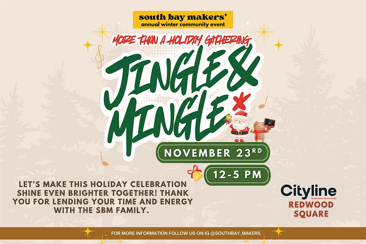 Volunteer w/ us! Its more than a holiday gathering. It's Jingle & Mingle!, 23 November | Event in Sunnyvale