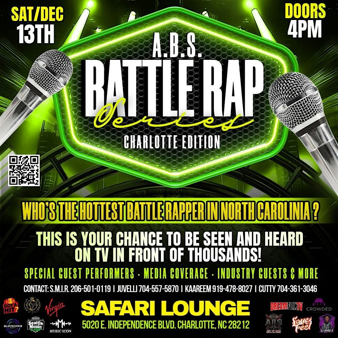 ABS Battle Rap Series - Charlotte Edition, 13 December | Event in Charlotte | AllEvents