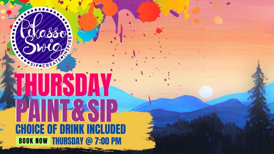 Paint & Sip Thursdays Pikasso Swig, Pikasso Swig, Charlottesville, 2