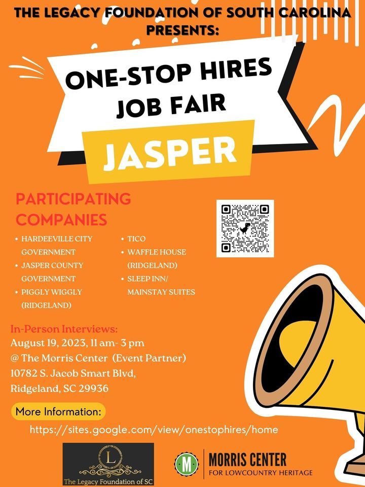 OneStop Job Fair (Ridgeland, SC), Morris Center For Lowcountry Heritage, Ridgeland, 19 August