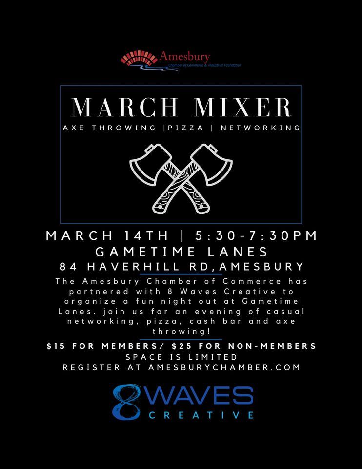 March Mixer Axe Throwing Gametime Lanes, Gametime Lanes & Entertainment, Manchester, 14 March