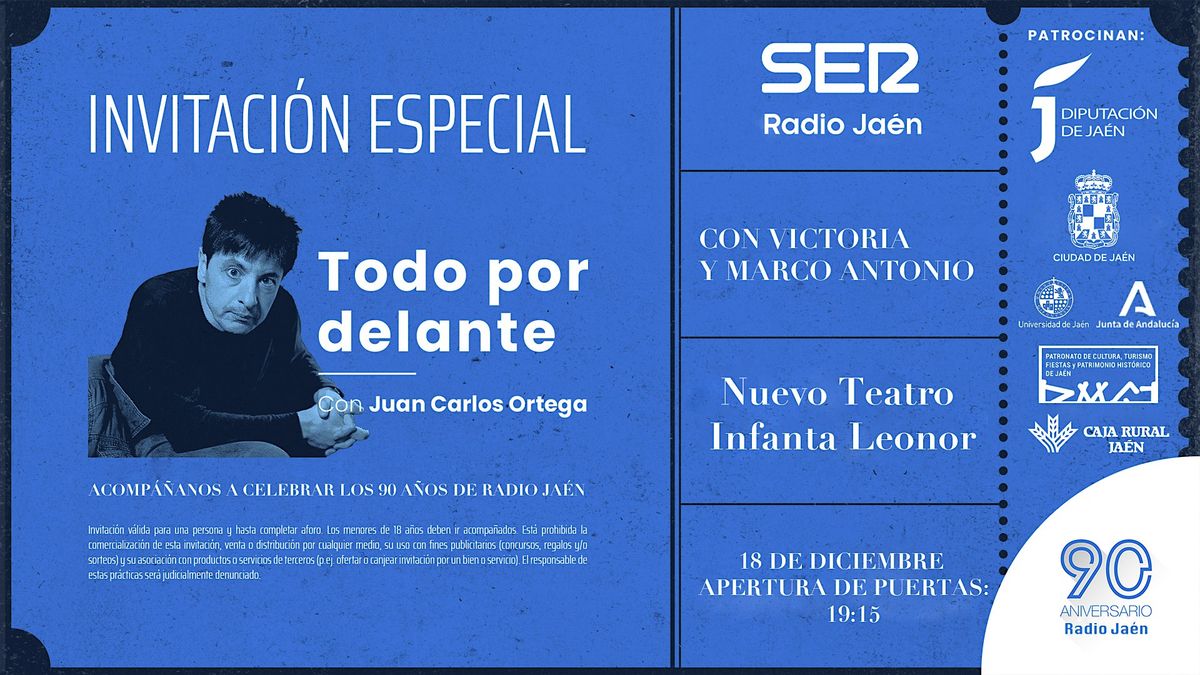 Gala Todo por Delante 90 años de Radio Jaén, 18 December | Event in Jaén | AllEvents