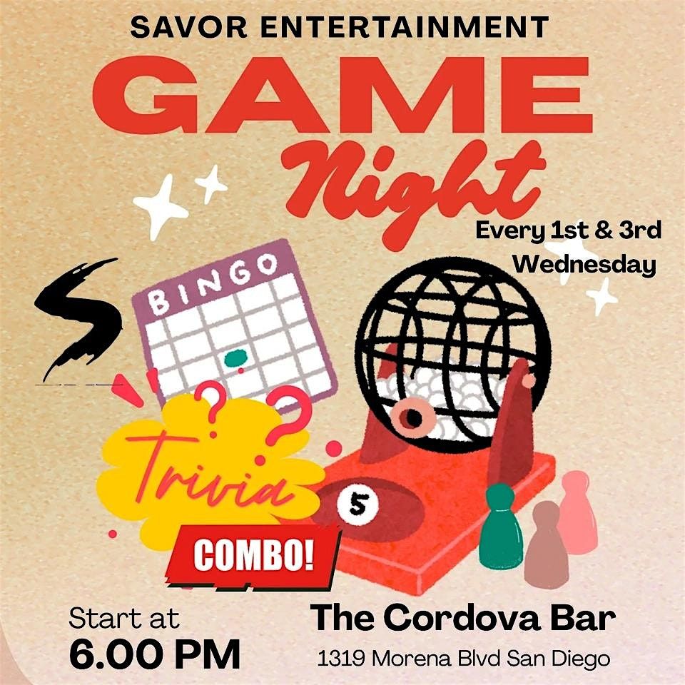 Bingo & Trivia Game Night! | Event in San Diego | AllEvents