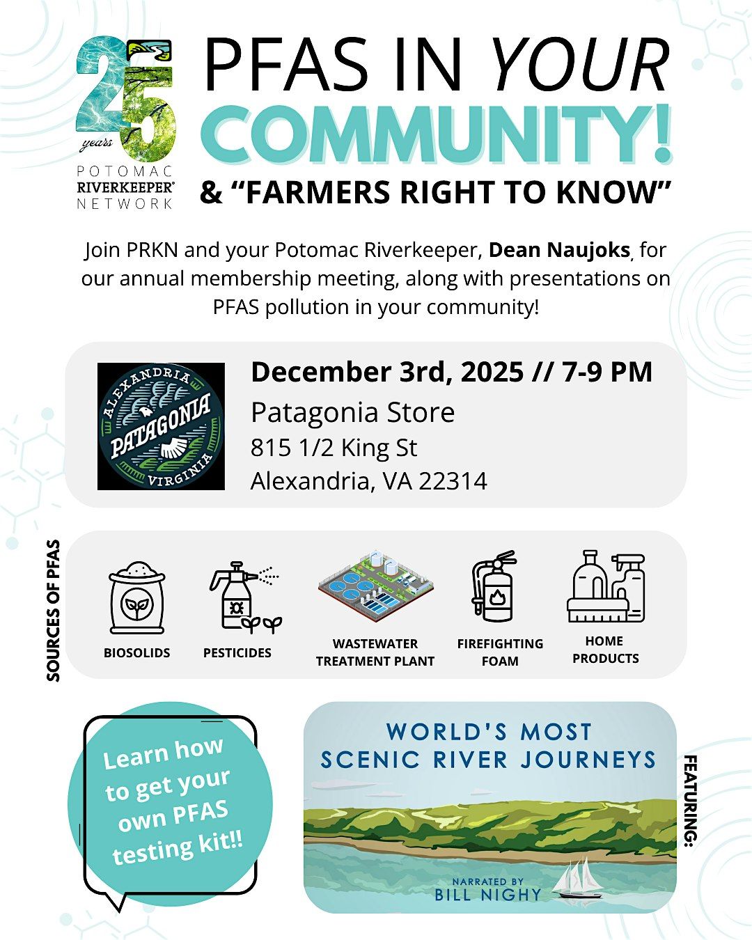 PRKN Membership Meeting & PFAS Community Event, 3 December | Event in Alexandria | AllEvents