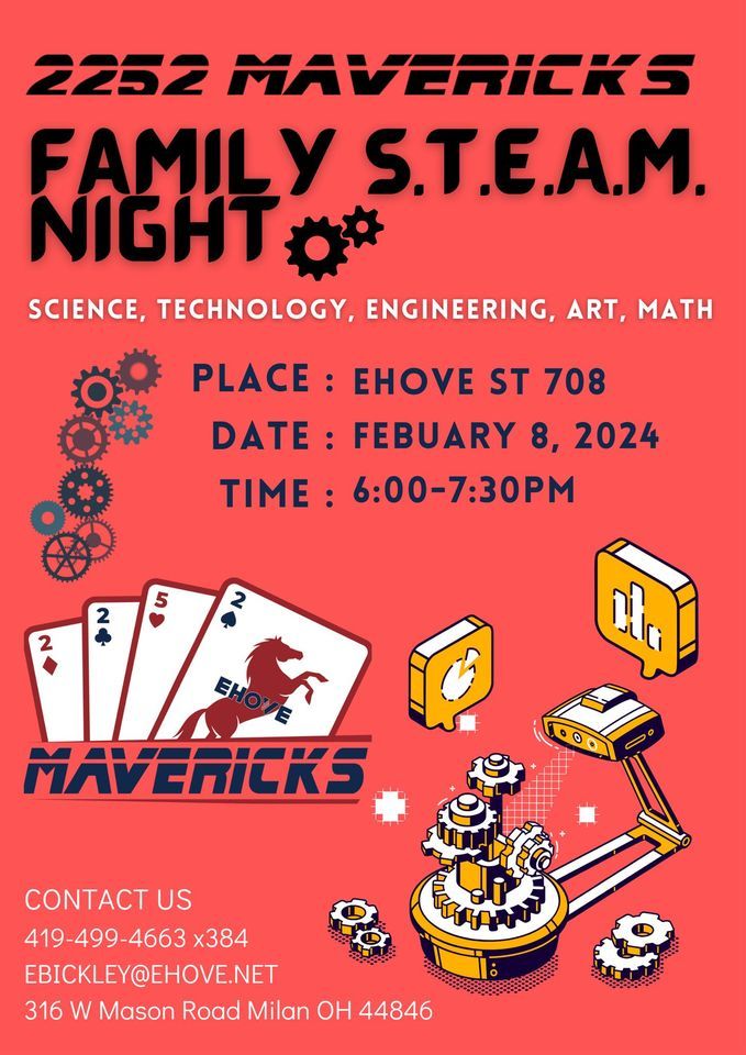 Family S.T.E.A.M. Night, EHOVE Career Center, Milan, 8 February 2024